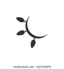 Christmas lights vector icon, illustration symbol. Vector icon