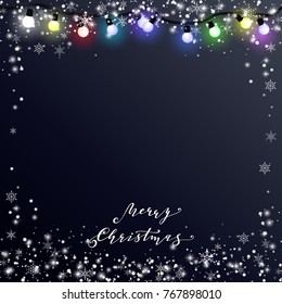 Christmas lights, Vector illustration