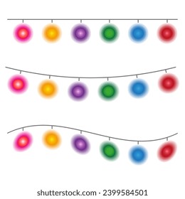 Christmas lights. Vector illustration. EPS 10.