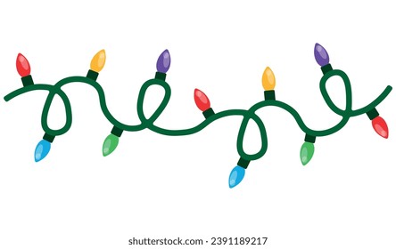 Weihnachtsleuchten, Vektorgrafik einer typischen Weihnachtsdekoration. isolierter Hintergrund