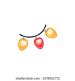 christmas lights vector isolated on a white background