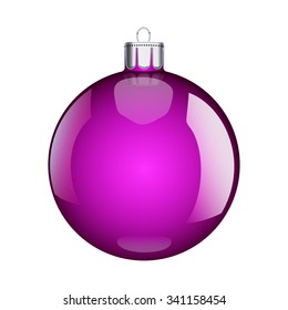 Christmas lilac ball vector