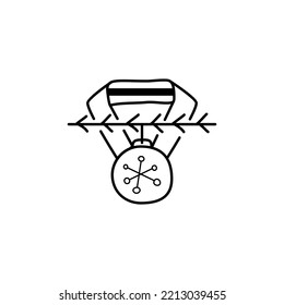 Christmas line icon from the Christmas camping series. Happy Holidays symbol and elements. Stock winter vector. Objects