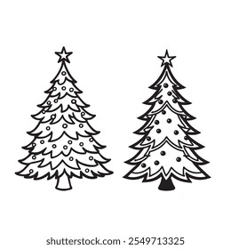 Christmas Line Icon Christmas Tree