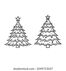 Christmas Line Icon Christmas Tree