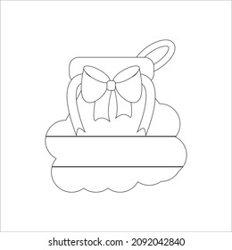 ilustración vectorial de línea de navidad