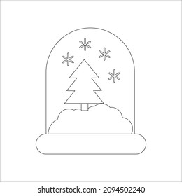 christmas line icon vector illustration