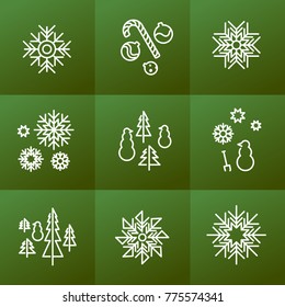 Christmas line icons