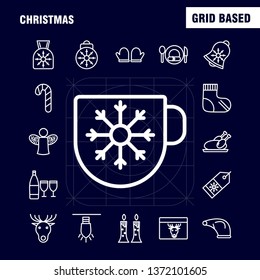 Christmas Line Icons Set For Infographics, Mobile UX/UI Kit And Print Design. Include: Snowman, Christmas, Winters, Festival, Snowman, Christmas, Winters, Festival, Collection Modern Infographic Logo 