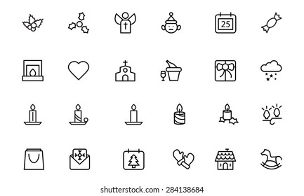 Christmas Line Vector Icons 3