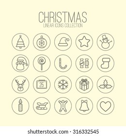 Christmas Linear Icons Collection