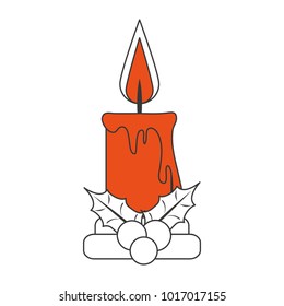Christmas Lit candle