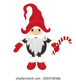 Christmas little Gnomes. Santa Claus. Christmas and new year  decoration. Hand-drawn vector illustration