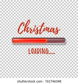 Christmas loading. Abstract design. Template for greeting card, brochure or poster. Vector illustration.