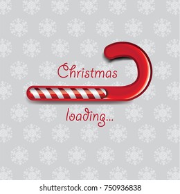 Christmas loading background with digital striped bar. EPS 10 vector.