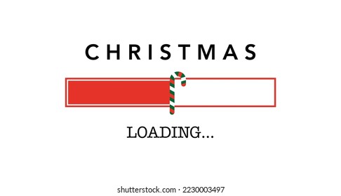 Christmas is loading. Banner. Vector graphics