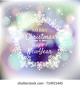 Christmas loading bar. Background with snow and snowflakes. 2018 new year illustration. Vector illustration