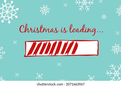 Weihnachtsladen. Handgezeichnete Fortschrittsgrenze. Konzept für Vektorzeichen