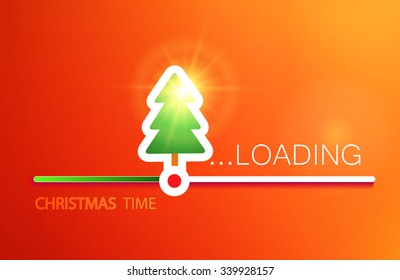 Christmas loading bar. Vector illustration
