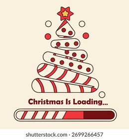 Christmas loading With Candy Cane Bars