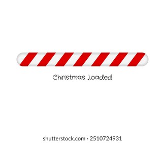 Christmas Loading. Candy style web progress bar. Greeting card, web banner, landing page, brochure or poster template. Vector Illustration for t-shirt design.