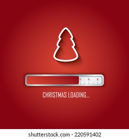 Christmas loading card design and tree   bar  Eps10 vector illustration 