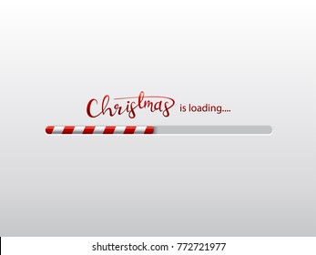 Christmas is loading. Holiday banner and greeting card