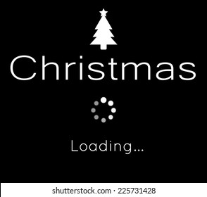 "Christmas - loading" Inspirational VECTOR poster.