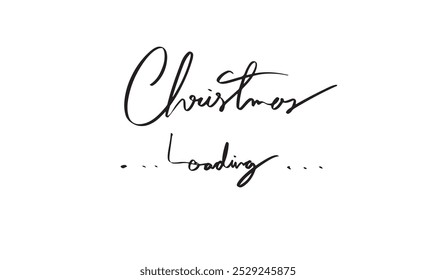 Natal carregando texto fonte caligrafia mão escrito script lettering preto cor escura alegre natal feliz ano novo xmas 2024 2025 2026 calendário de tempo dezembro começar inverno estação santa 