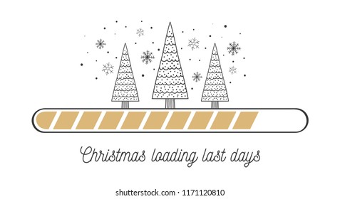 Christmas loading vector illustrator with decoration