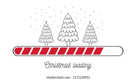 Christmas loading vector illustrator with decoration