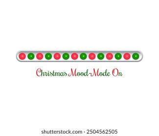 Christmas loading. Web progress bar in ball toy style. Greeting card, web banner, landing page, brochure or poster template. Vector illustration for t-shirt design.