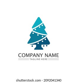 christmas logo and symbol illustration image icon vector design and symbol