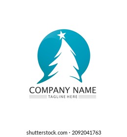 christmas logo and symbol illustration image icon vector design and symbol