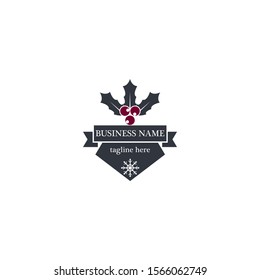 Christmas logo template vector icon design