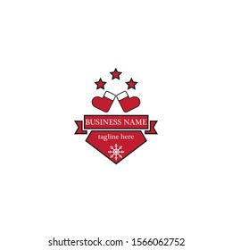 Christmas logo template vector icon design