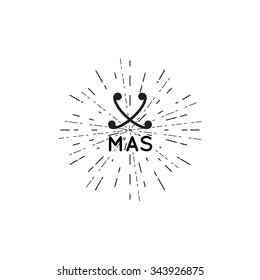 Christmas Logo Vector retro Design. Decorations elements, Symbols, Typographic Merry Christmas  , vector illustration