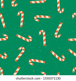 Christmas lollipop candy seamless pattern in vector. Winter holiday collection of graphic.