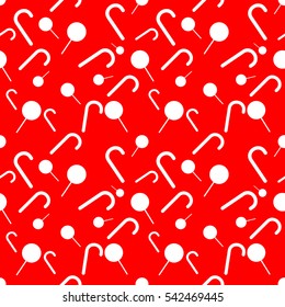 Christmas lollipop seamless pattern, flat design template, vector illustration