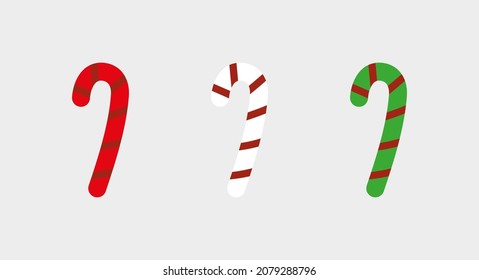 Christmas lollipop sticks. Vector graphics