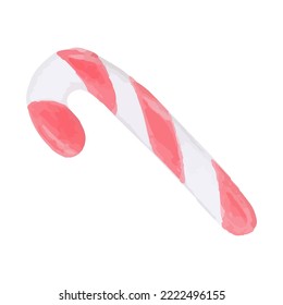 Christmas LOLLIPOP, striped candy, hand-drawn, vector