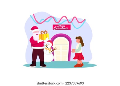Christmas with Loved Ones Flat Design