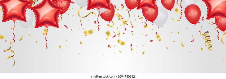 Christmas luxury black background with golden stars, snowflakes balloons, vector illustration