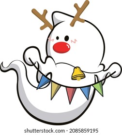 Christmas made by cute ghosts