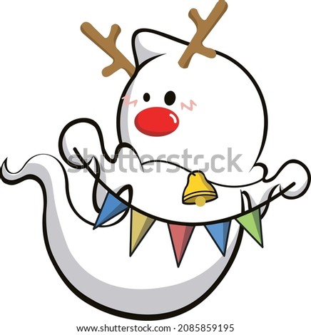 Christmas made by cute ghosts