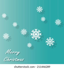 Christmas made from snowflakes vector illustration