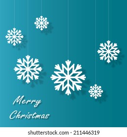 Christmas made from snowflakes vector illustration