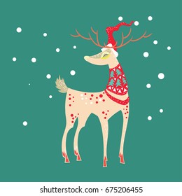 Christmas Magic Deer and Forest