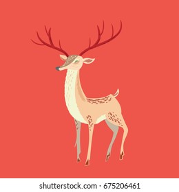 Christmas Magic Deer and Forest