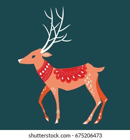 Christmas Magic Deer and Forest